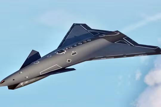 Hình ảnh chiếc máy bay không người lái tàng hình Wingman do Airbus công bố (Ảnh: LTN)