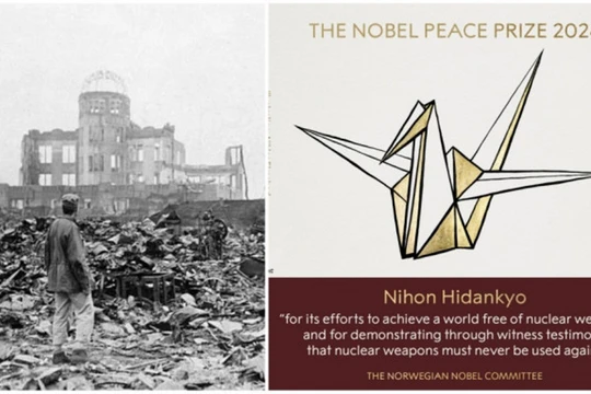 Hiệp hội các tổ chức nạn nhân bom nguyên tử và bom khinh khí Nhật Bản), một tổ chức phi chính phủ ở Nhật đã được trao Giải Nobel Hòa bình 2024 (Ảnh: Singtao).