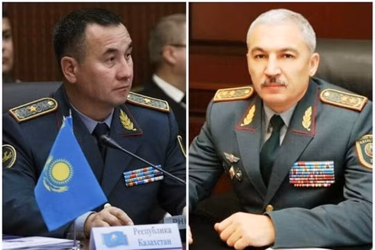 Ngày 19/8, Tổng thống Kazakhstan Tokayev bất ngờ cách chức Bộ trưởng Quốc phòng của ông Bektavov (trái), đưa ông Ruslan Zhaksylykov (phải) lên thay (Ảnh: Đông Phương).
