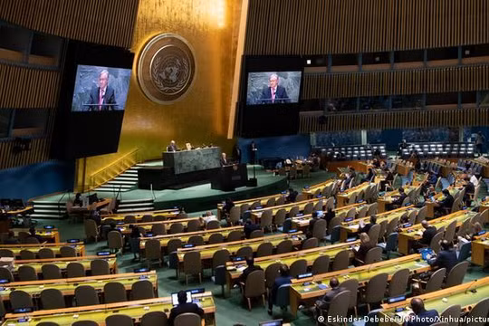  Kỳ họp 76 Đại hội đồng Liên Hợp Quốc khai mạc ngày 21/9 với khoảng 1/3 lãnh đạo các quốc gia dự họp với hình thức trực tuyến (Ảnh: Xinhua).