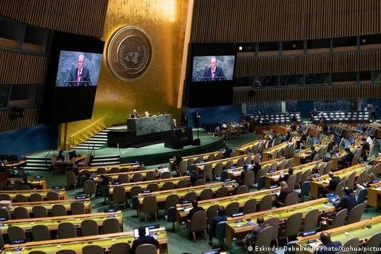  Kỳ họp 76 Đại hội đồng Liên Hợp Quốc khai mạc ngày 21/9 với khoảng 1/3 lãnh đạo các quốc gia dự họp với hình thức trực tuyến (Ảnh: Xinhua).