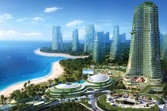 Dự án "Forest City” (Thành phố rừng) của tập đoàn Country Garden tiêu tốn 100 tỉ USD có nguy cơ trở thành "Siêu thành phố ma" (Ảnh: NST).