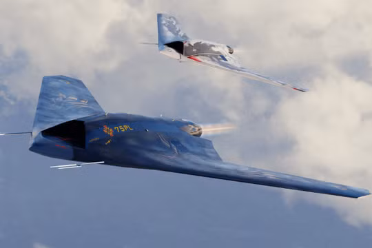 Máy bay không người lái tàng hình S-70 Okhotnik được cho là lần đầu tiên được đưa vào Ukraine tham chiến (Ảnh: EurAsia)