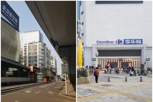 Dịch bệnh Viêm phổi cấp do virus Corona chủng loại mới đã biến thành phố 11 triệu dân Vũ Hán trở nên vắng vẻ (Ảnh: Đông Phương)