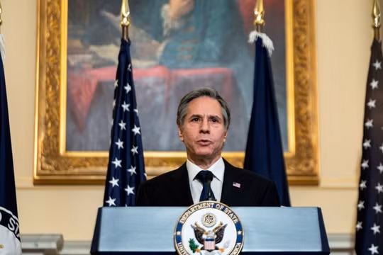 Ngày 3/3, Ngoại trưởng Antony Blinken lần đầu tiên phát biểu chính thức về chính sách ngoại giao, coi đối phó với thách thức của Trung Quốc là một ưu tiên (Ảnh: Reuters).