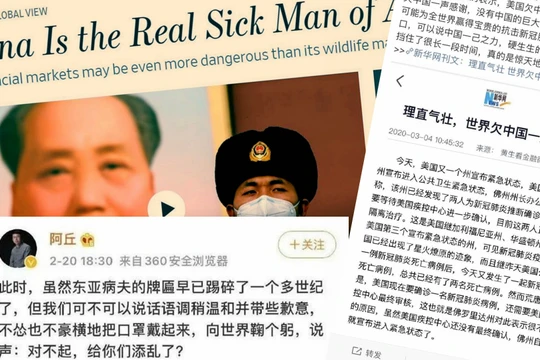 Bài báo của Tân Hoa xã về "Thế giới nợ Trung Quốc lời cám ơn" đã gây nên cuộc chiến tranh luận kịch liệt (Ảnh: Đa Chiều).