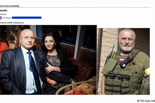 Sĩ quan chỉ huy Sascha Kutschinski của "binh đoàn tình nguyện quốc tế" (phải) chính là công dân Ba Lan Piotr Kapuscinski đã bị kết án 3 năm tù (Ảnh: Kyiv Independent).