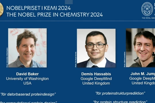 Ba nhà khoa học đoạt giải Nobel Hóa học năm nay (Ảnh: Singtao)