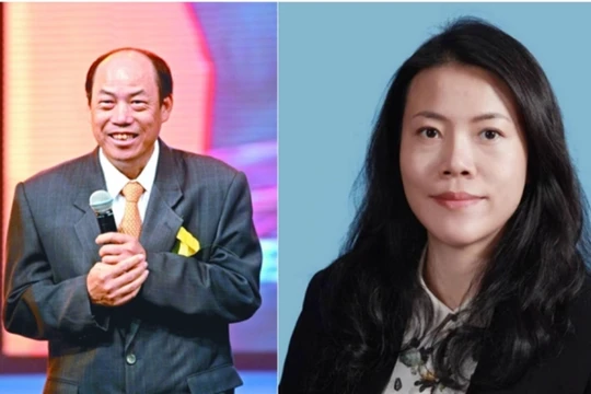 Ông Dương Quốc Cường và con gái Dương Huệ Nghiên (Ảnh: Yicai).