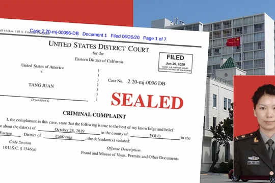 Đường Quyên, một trong 4 người bih khởi tố được cho là đang lẩn trốn trong Lãnh sự quán Trung Quốc tại San Francíco từ ngày 20/6 (Ảnh: Apolo).