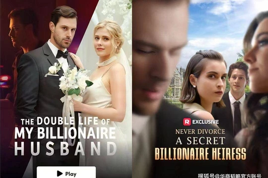 Những phim ngắn rất ăn khách trên nền tảng ReelShort. Ảnh: Sohu.