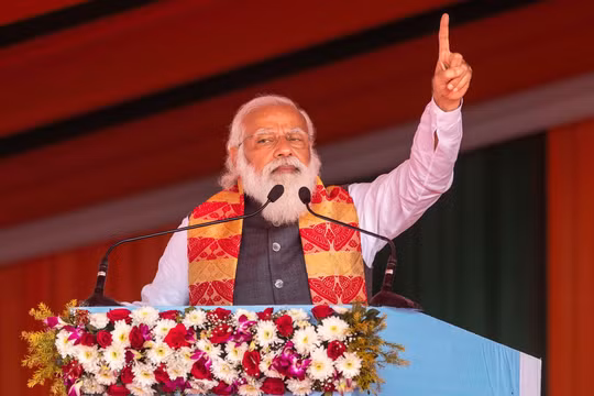 Thủ tướng Modi trở thành mục tiêu bị giới y té chỉ trích vì đai dịch COVID-19 mất kiểm soát ở Ấn Độ (Ảnh: Đa Chiều). 