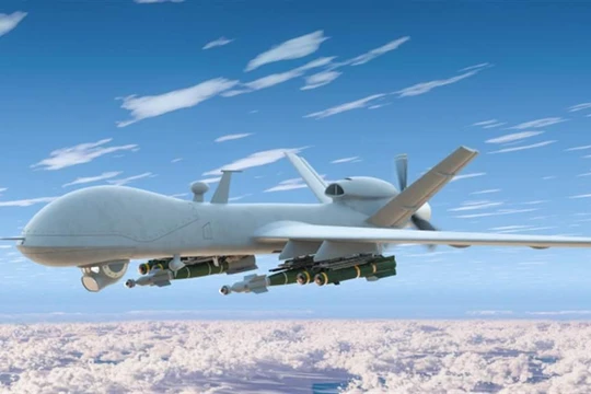 Chiếc máy bay không người lái bí mật "Mojave" của General Atomics đã thử nghiệm thành công (Ảnh: Chinatimes).