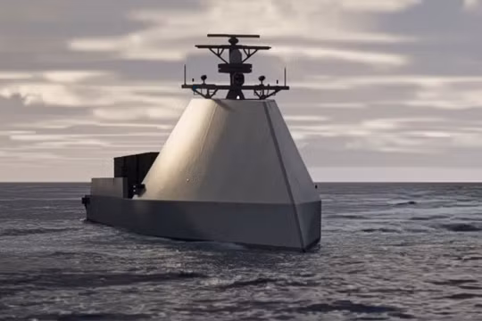 Tàu chiến không người lái cỡ lớn ROMULUS của Tập đoàn HII. Ảnh: Wforum.