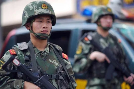 Cảnh sát Vũ trang Trung Quốc đã được tăng thêm nhiệm vụ, quyền hạn theo Luật Vũ cảnh mới (Ảnh:Apolo).