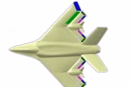 Hình vẽ tiết lộ về máy bay chiến đấu thế hệ thứ 6 với hai máy bay không người lái ở sau cánh (Ảnh: Chinatimes).