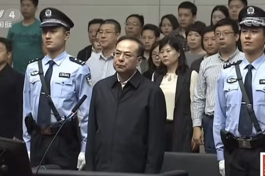  Tôn Chính Tài bị Tòa án Thiên Tân kết án tù chung thân tháng 5/2017 (Ảnh: CCTV).