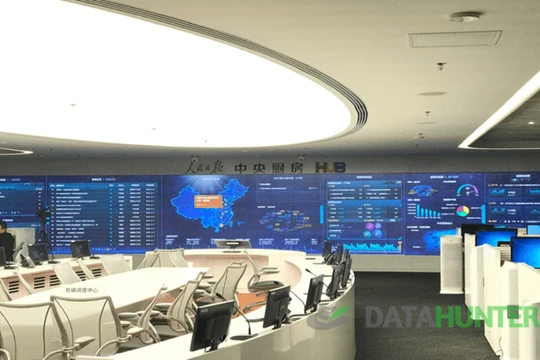 "Bếp trung tâm", nơi sản xuất tin tập trung của Tập đoàn Nhân dân Nhật báo. Ảnh: Sohu.