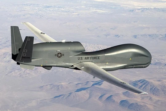 UAV trinh sát đắt tiền RQ-4 Global Hawk của Mỹ (Ảnh: USAirforce).