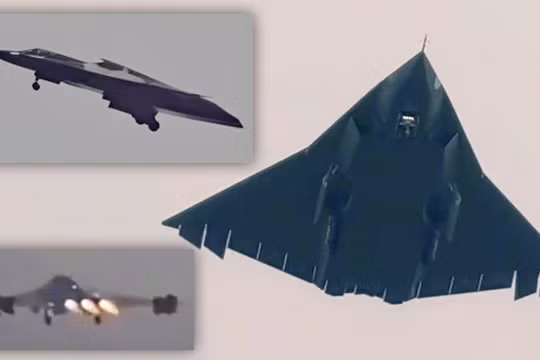 Một số bức ảnh chụp chiếc J-36 bay thử nghiệm lần thứ hai hôm 17/3. Ảnh: TheWarzone.