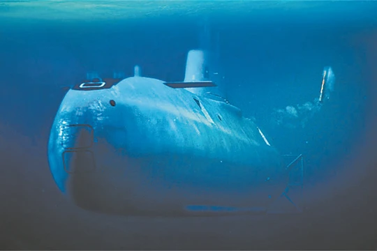 Máy bay không người lái Ninnux-103 của Israel được phóng từ tàu ngầm (Ảnh: 81.cn).