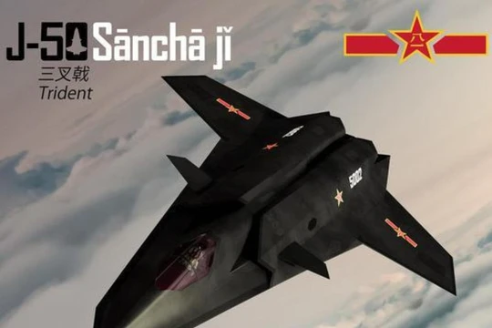 J-50 dưới bút vẽ của giới nghiên cứu phương Tây. Ảnh: Sina.