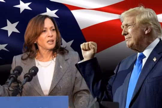 Cuộc chạy đua vào Nhà Trắng giữa Donald Trump và Kamala Harris sẽ là cuộc bầu cử tốn kém nhất trong lịch sử Mỹ (Ảnh: Sohu)