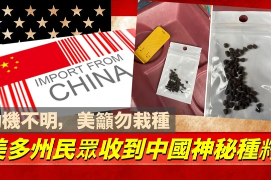 Ít nhất 27 bang ở Mỹ nhận được các túi hạt giống lạ gửi từ Trung Quốc; chính quyền khuyến cáo người dân không được tự ý gieo trồng (Ảnh: Hket).