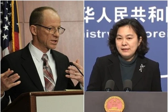 Ông David Stilwell và bà Hoa Xuân Oánh đấu khẩu kịch liệt qua vụ Trung Quốc đưa người ra ứng cử chức Thẩm phán Tòa án quốc tế về Luật biển (Ảnh: Đông Phương).