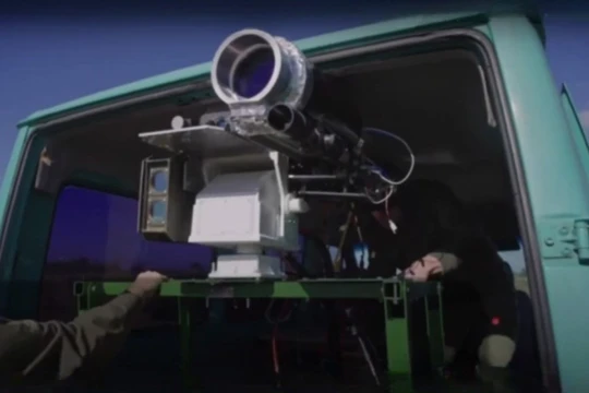 Hệ thống vũ khí laser "Tryzub" chống máy bay không người lái do Ukraine tự phát triển. Ảnh: Militarna.
