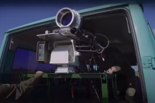 Hệ thống vũ khí laser "Tryzub" chống máy bay không người lái do Ukraine tự phát triển. Ảnh: Militarna.