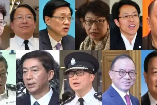 11 quan chức Trung Quốc và Hồng Kông bị Bộ Tài chính Mỹ thông báo trừng phạt vì bị cho là chịu trách nhiệm về việc "xói mòn quyền tự do chính trị của người dân Hồng Kông" (Ảnh: RFI).