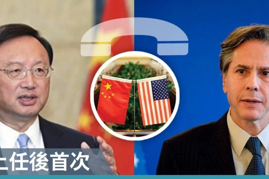 Cuộc điện đàm Dương Khiết Trì - Antony Blinken bộc lộ sự bất đồng nghiêm trọng giữa Trung Quốc và Mỹ trong nhiều vấn đề (Ảnh: HKET).