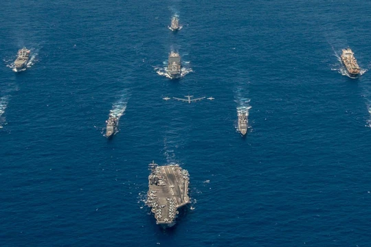 Hạm đội Thái Bình Dương Mỹ tiến hành diễn tập lớn tại Guam và quần đảo Marina hôm 11/9 (Ảnh: Đa Chiều).