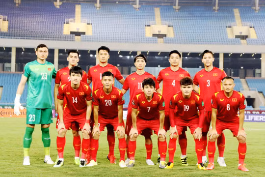 Đội tuyển chủ nhà Việt Nam được Sofascore chấm trung bình 6,61 điểm. Ảnh VFF.