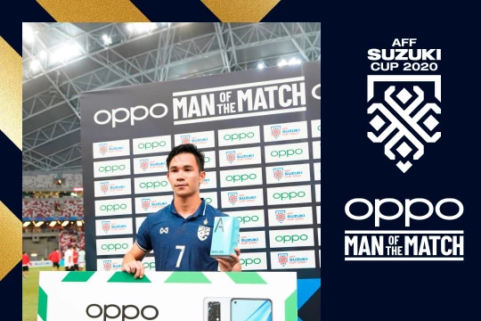 Supachok được bầu là Cầu thủ xuất sắc nhất trận đấu. Ảnh BTC.