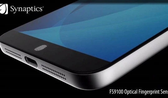 Cảm biến do Synaptics phát triển có thể nhận dạng dấu vân tay xuyên qua lớp kính dày tối đa 1mm.