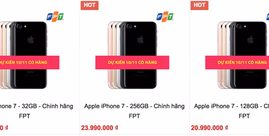 Đua khuyến mại cho khách đặt mua iPhone 7 series chính hãng