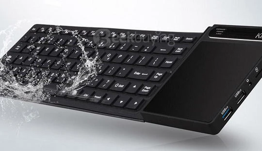 Độc đáo PC mini tích hợp trong bàn phím dẻo kèm touchpad