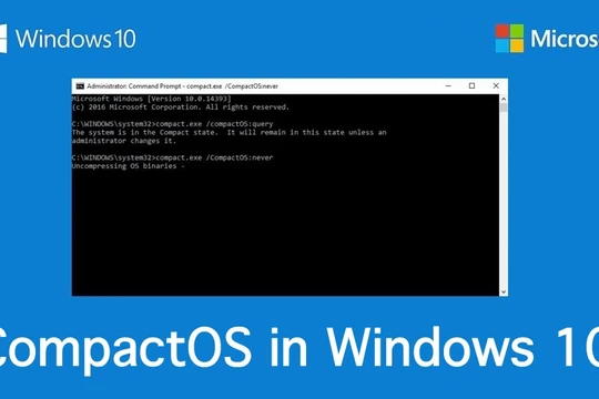 Windows 10: Tiết kiệm dung lượng đĩa cứng với CompactOS