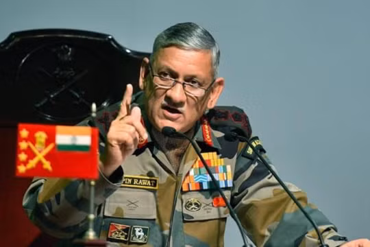 Tham mưu trưởng Lục quân Ấn Độ Bipin Rawat. Ảnh: NDTV.