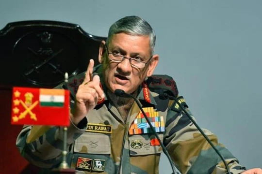 Tham mưu trưởng Lục quân Ấn Độ Bipin Rawat. Ảnh: NDTV.