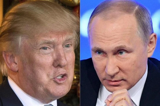 Mỹ và Nga sẽ xảy ra xung đột quân sự trực tiếp ở Syria và Trung Đông? Tổng thống Mỹ Donald Trump sẽ đối đầu trực tiếp với Tổng thống Nga Vladimir Putin? Ảnh: The Telegraph