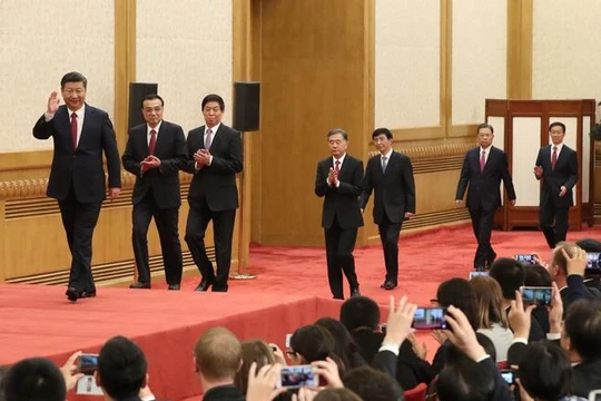 Thường vụ Bộ Chính trị Đảng Cộng sản Trung Quốc. Ảnh: Dwnews.