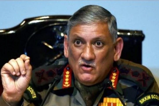 Tham mưu trưởng Lục quân Ấn Độ Bipin Rawat. Ảnh: Sina.