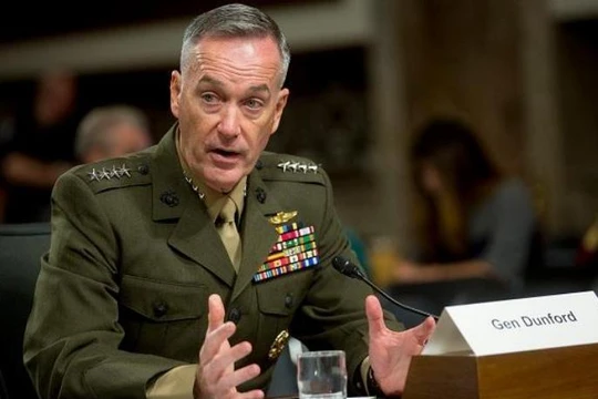 Tướng Joseph Dunford, Chủ tịch Hội đồng Tham mưu trưởng Liên quân Mỹ. Ảnh: ibtimes