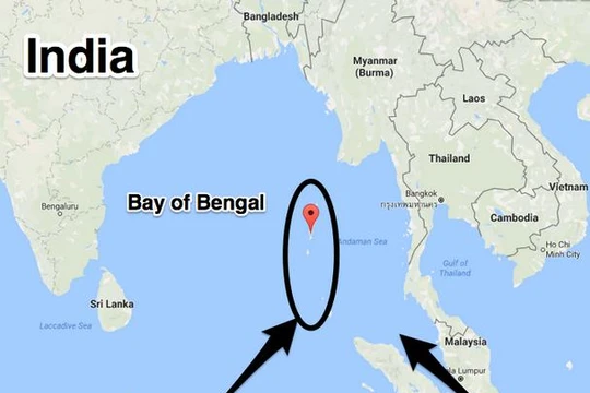 Quần đảo Andaman & Nicobar án ngữ eo biển Malacca. Ảnh: The Hour.