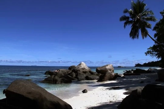 Bãi biển Beau Vallon của Seychelles. Ảnh: Cankao.