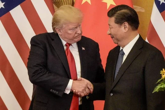 Tổng thống Mỹ Donald Trump và Chủ tịch Trung Quốc Tập Cận Bình. Ảnh: The Japan Times.