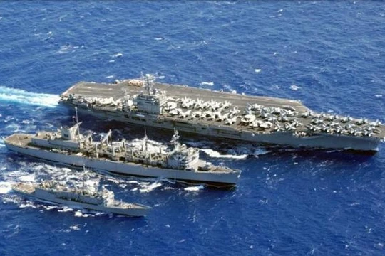 Cụm tấn công tàu sân bay động cơ hạt nhân USS Carl Vinson Hải quân Mỹ (ảnh tư liệu)